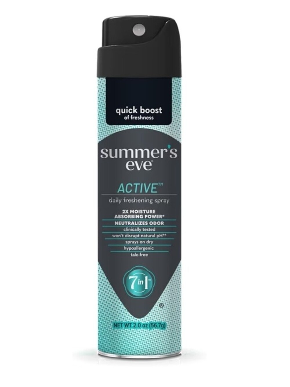 Summer's Eve Active Daily Feminine Spray with Talc-Free, Odor Neutralizing 20z